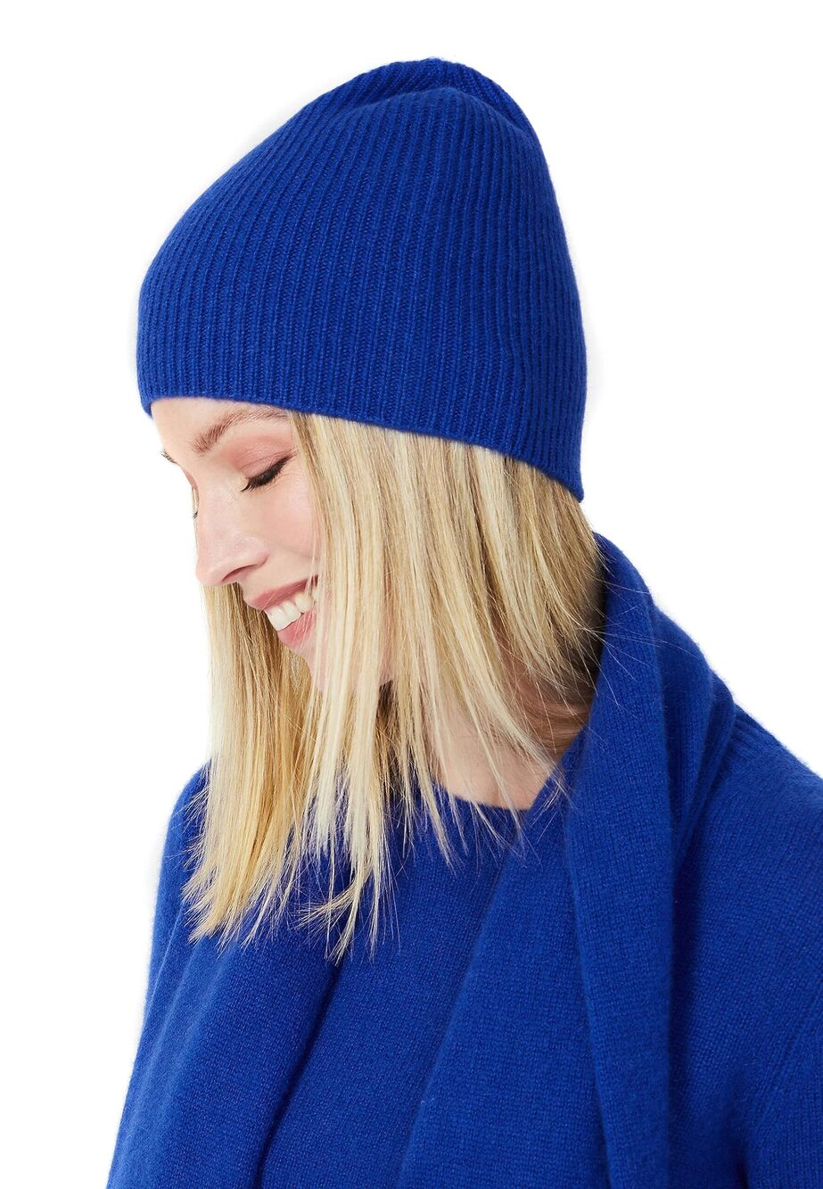 9658 Style Republic ’s Ribbed Beanie, 100% Cashmere, Soft & Stretchy, Warm